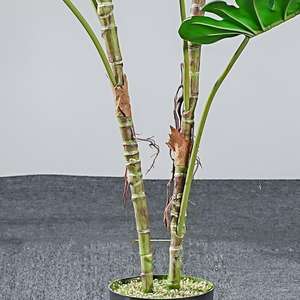 Hizyu Grand Arbre Artificiel Monstera Deliciosa Bonsaï <span class=keywords><strong>Géant</strong></span> 180cm Plastique Vert Écologique Plante d'Intérieur/Extérieur Salon - Product Image 2