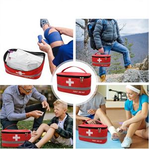 Portable Vintage Polyester Essential First Aid Storage <b>Bag</b> for Home Outdoor <b>Travel</b> Car Camping and Hiking Use - Product Image 1