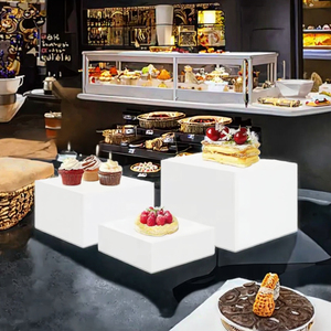 3-Piece Acrylic hiển thị risers Set | rõ ràng 5-Side hộp cho món tráng miệng/CUPCAKE/bánh cửa hàng Showcase-bền & chống bụi - Product Image 3