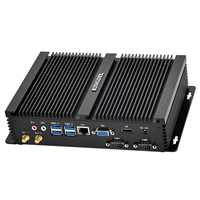 Mini PC Tanpa Kipas AS, Core i5 Generasi ke-8 (Maks. 3.4GHz) 16GB DDR4+256GB NVMe SSD, 4K UHD Dual HD/VGA, 2xRS232, Siap Dikirim