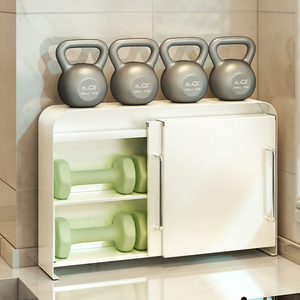 주방용 금속 2단 식기 양념 선반 정리함 수납장 조리대 컵 홀더 측면 당김문 수납 - Product Image 4