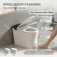 Siège de toilette intelligent européen avec télécommande, chauffage instantané sans réservoir, lumière nocturne, ouverture automatique, design moderne