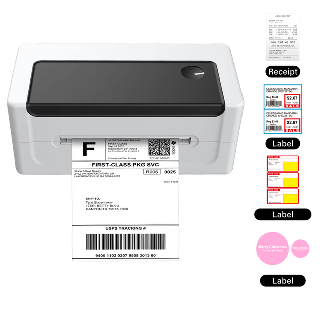 MHT-L1081 New 30-114mm 203dpi 4 Inch Order Waybill Printer 4x6 Thermal Shipping Label Printer for Shopify FedEx USPS