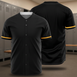 Maillot de baseball personnalisé avec nom et numéro de l'équipe, impression par sublimation 3D, col en V court, protection UV, pour hommes et femmes, été, respirant, séchage rapide - Product Image 3