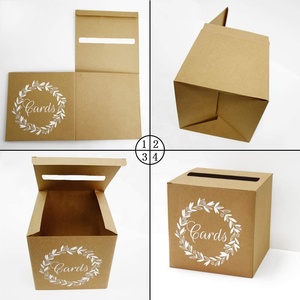 Kraft Card <strong>Box</strong> <strong>Wedding</strong> Favors <strong>Post</strong> <strong>Box</strong> Cardboard for <strong>Wedding</strong> Party Decor - Product Image 3