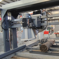 Scie à angle à double lame contrôlée par écran tactile PLC, scie circulaire automatique pour bois rond, pour bois carré