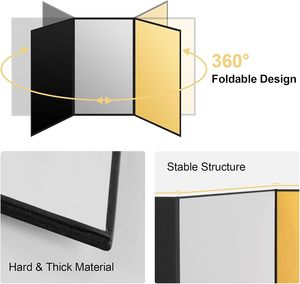 Réflecteur de lumière pliable 4 en 1 pour la photographie, format A4 ou A3, pour la photographie de natures mortes, de produits et de nourriture - Product Image 4