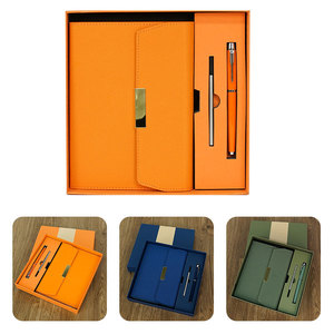 プロモーションカスタムビジネスギフト耐久性のある手作りプランナージャーナルA5 PU純正PUレザーカバーノートセットペン付き - Product Image 1