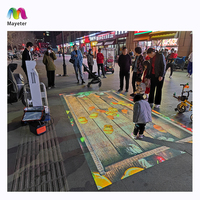 Système de projection interactive sur sol en métal portable, affichage publicitaire 3D, projecteur de sol mobile avec plus de 80 jeux