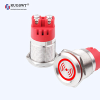 Buzzer piézoélectrique métallique à son intermittent haute intensité, étanche, à montage sur panneau, avec alarme sonore LED pour armoire de commande industrielle