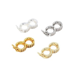 18k gold-plated <b>copper</b> pearl figure-eight clasp <b>bracelet</b> necklace positioning buckle compartment DIY jewelry accessories B68 - Product Image 5