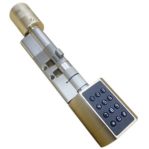 Kunci silinder pintar untuk mengganti kunci Mortise lama profil EU kunci kenop sidik jari silinder CON TUYA APP Smart BLE - Product Image 4