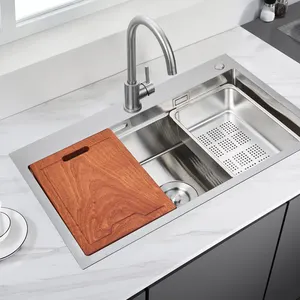 Aquacubic 30 Inch Drop In Kitchen Sink Topmount 18 Gauge 304 Stainless Steel Single Bowl Kitchen Sink