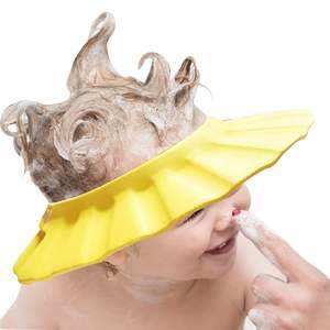 Nouveau 2025, Meilleure vente : Bonnet de douche bébé portable et réglable en PVC, imperméable, pour le shampoing et le lavage corporel des enfants - Product Image 1