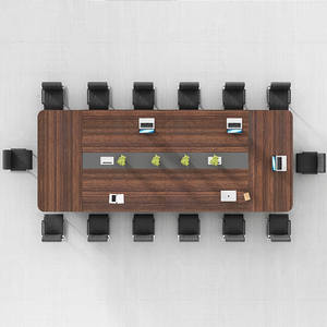 Table de conférence Saint-Lee rectangulaire 240 cm, peinture cuite, stable, usage commercial - Product Image 4