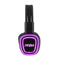 Casque audio sans fil à réduction de bruit INDA, meilleure performance, avec lumières LED, 3 à 5 canaux, affichage de la batterie