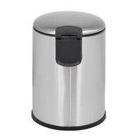 Poubelle de toilette personnalisée Poubelle ronde 30L à pédale Poubelle de salle de bain bureau poubelle en acier inoxydable avec couvercle