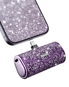 Banque d'alimentation dynamique acceptable pour les distributeurs, 5000 mAh, chargeur de téléphone portable portable, mini banque d'alimentation colorée brillante <span class=keywords><strong>en</strong></span> diamant, batterie de recharge - Product Image 1