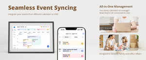 INSOVISION Calendrier numérique multifonction 21,5 pouces avec écran tactile, Wi-Fi, synchronisation automatique Google/iCloud/Outlook/<span class=keywords><strong>Yahoo</strong></span>/Family Frame - Product Image 1