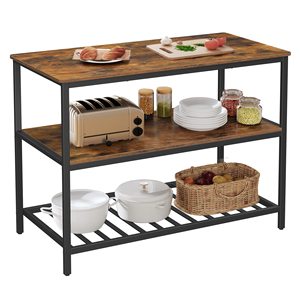 Estante de Almacenamiento de Cocina de Madera Moderna SENYU con 3 Estantes, Marco de Metal Reforzado, Diseño Duradero para Mayor Estabilidad - Product Image 3