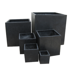 Jardinière carrée élégante en fibre de verre pour patio, balcon, maison, bureau – Grand pot à fleurs – Approvisionnement direct – Décoration de jardin - Product Image 1