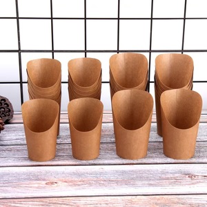 Support à frites en papier kraft biodégradable imprimé sur mesure, emballage alimentaire jetable pour frites, nouilles et biscuits - Product Image 4