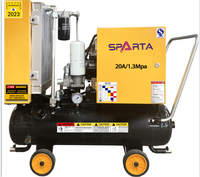 Compresseur d'air à vis industriel portable de haute qualité, VSD 7,5 kW 380 V 8 bars, lubrifié et refroidi par air, avec moteur pour le sablage