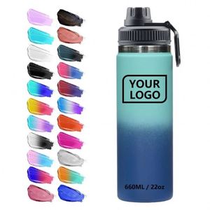 32oz Stainless <b>Steel</b> Double Wall Insulated Straw Gradient Thermos Drinking Water <b>Bottle</b> Keeps Water Cold for 24 Hours - Product Image 5