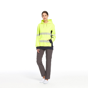 Sweat de sécurité haute visibilité <span class=keywords><strong>pull</strong></span> réfléchissant pour hommes ANSI <span class=keywords><strong>classe</strong></span> 3 sweats à capuche en polaire haute visibilité - Product Image 2