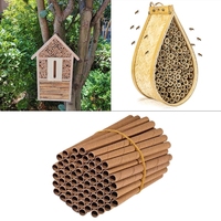 50 Stück Kunststoff Mason Bee Tube Nachfüllungen Garten Bestäuber Bee House Liner Bee Condo Hotel Core Frame für Imker Farm