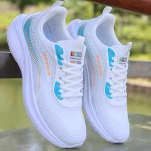 Nuevos zapatos para hombre, ligeros, con suela blanda antideslizante, transpirables, versátiles, con parte superior de malla, estilo casual deportivo para caminar. - Product Image 1