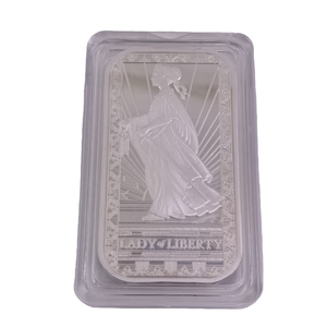 Barre carrée en argent massif <span class=keywords><strong>de</strong></span> <span class=keywords><strong>1</strong></span> oz personnalisée, motif Statue <span class=keywords><strong>de</strong></span> la Liberté, artisanat métallique, souvenir <span class=keywords><strong>de</strong></span> collection - Product Image 6