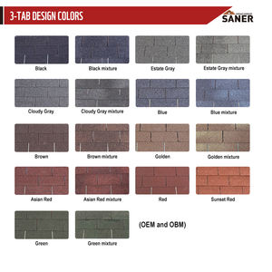 Bardeaux d'asphalte de qualité supérieure à prix avantageux aux normes américaines Tuile d'asphalte Couleurs et styles personnalisés Bardeaux d'asphalte à 3 onglets pour architectes - Product Image 6