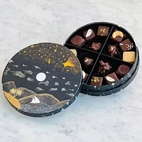 Emballage de date Boîte en papier ronde rigide Boîte de pâtisserie d'emballage alimentaire de taille personnalisée avec ruban