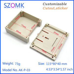 Szomk Plastic <strong>Enclosure</strong> AK-P-03 115X90X40mm <strong>Din</strong> <strong>Rail</strong> <strong>Enclosure</strong> Plastic Abs - Product Image 5