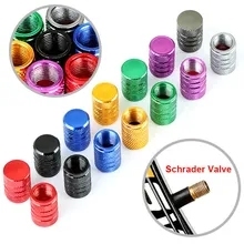 YOUME Bouchons de <span class=keywords><strong>valve</strong></span> <span class=keywords><strong>Schrader</strong></span> en alliage d'aluminium Couvre-<span class=keywords><strong>valve</strong></span> de pneu de vélo pour motos voitures vélos accessoires de vélo - Product Image 2