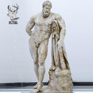 Estatua de tamaño natural de <span class=keywords><strong>HERCULES</strong></span> Farnesio, una escultura de mármol blanco de Hércules - Product Image 2