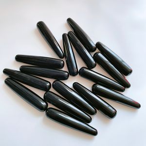 Baguettes de Massage en pierre obsidienne noire, naturelle, lisse, noire, pour exercice sexuel, vente en gros, pièces - Product Image 4