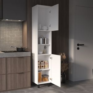 DB Thorndike Gabinete de despensa rectangular de 2 estantes blanco para organización de cocina - Product Image 3