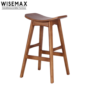 WISEMAX FURNITURE - Taburete <span class=keywords><strong>de</strong></span> <span class=keywords><strong>Bar</strong></span> Moderno <span class=keywords><strong>de</strong></span> <span class=keywords><strong>Madera</strong></span> Maciza al por Mayor, Económico, <span class=keywords><strong>para</strong></span> <span class=keywords><strong>Bar</strong></span> y Cocina - Product Image 3