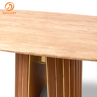 Table à manger rectangulaire haut de gamme en bois de chêne, design ergonomique moderne du milieu du siècle, avec chaise robuste et coussin confortable