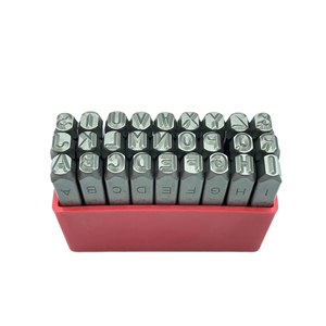 Juego de Punzones para Letras de Acero CRV YC601-5.0mm, HRC 58~62 Grados, Punta Frontal, 27 Piezas/Juego, Hecho en Taiwán para Estampado de Metal - Product Image 3