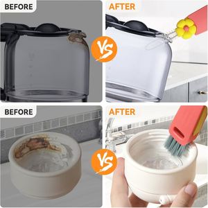 3 in 1 Cup Lid Gap <b>Cleaning</b> <b>Brush</b> Set Multifunctional Baby Bottle Cleaner Kitchen Crevice <b>Cleaning</b> Tool Multi-Color - Product Image 5