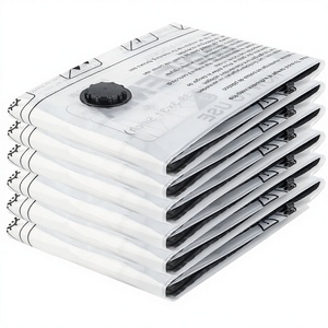 Confezione da 6 Sacchi <span class=keywords><strong>Sottovuoto</strong></span> Riutilizzabili 60x40cm con Chiusura a Zip per Risparmiare Spazio su Vestiti, Biancheria da Letto e per Viaggi - Product Image 1