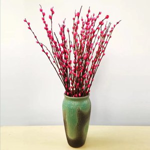 Décoration du Nouvel An, fleur rouge, saule préservé, saule séché, fleur de saule pour la décoration de la maison et des magasins - Product Image 6