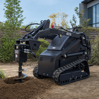 Mini-chargeuse compacte sur chenilles avec console numérique et joystick hydraulique, pour le jardinage