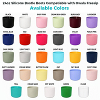 Bottes de protection en silicone personnalisées pour gobelets Owala Freesip, accessoires antidérapants pour le fond des tasses, vente en gros, OEM, faible MOQ