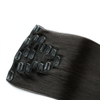 Extensions de cheveux humains Remy pleine couleur de haute qualité, vente en gros, extensions à clipser 100 % cheveux humains, fournisseurs de cheveux vierges à clipser