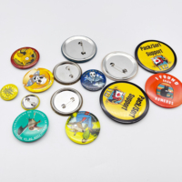 Boutons Badge Pin Forme Ronde Personnalisé JO-EY-30 En Métal Fer Blanc Dessin Animé Logo