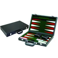 Commercio all'ingrosso Custom design backgammon gioco set di lusso dell'unità di elaborazione di cuoio backgammon board